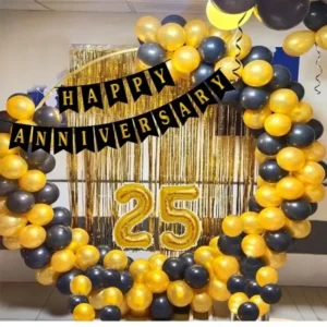 25th Happy Anniversary Decoration Kit Set Of 34 Pcs