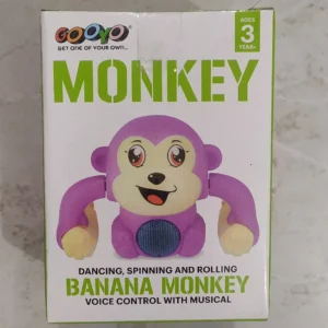 Banana Monkey with Dancing, Spinning &Rolling, Voice Control Monkey