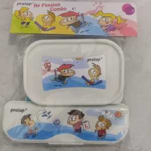 Pratap Hy Passion Combo , Set 4 Pcs Lunch Box, Compass Box,Spoon & Fork